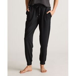 Quince Black flowknit sweatpants